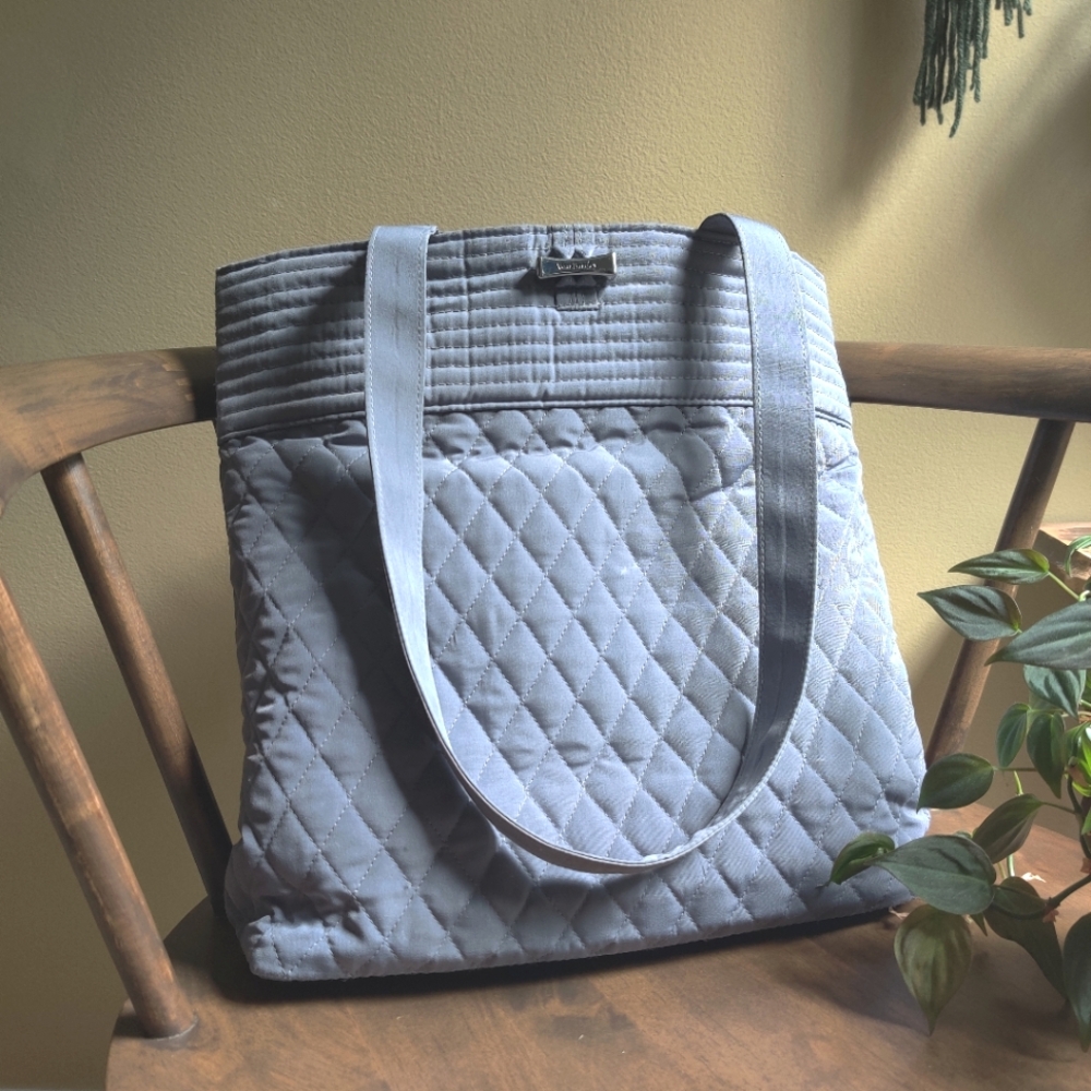 Vera Bradley Quilted Tote in Gray
